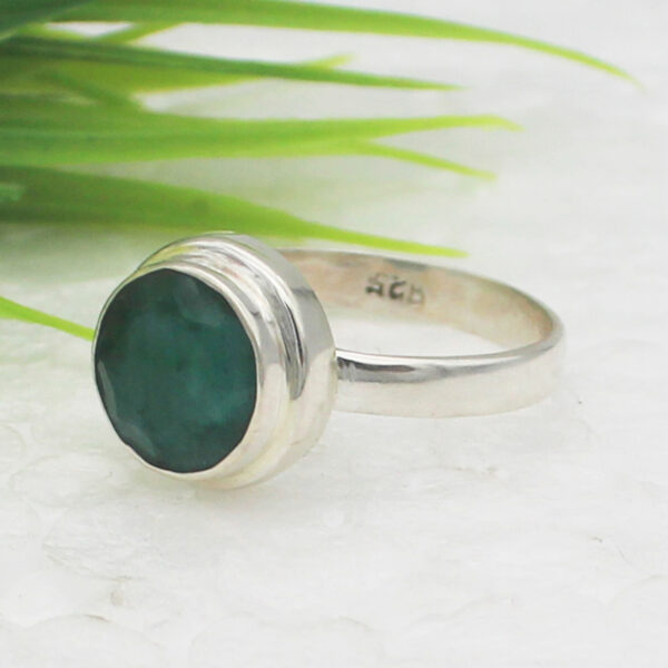 925 Sterling Silver Emerald Ring Handmade Jewelry Gemstone Birthstone Ring