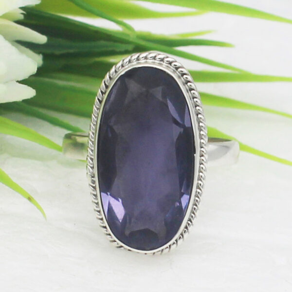 925 Sterling Silver Iolite Ring Handmade Jewelry Gemstone Birthstone Ring