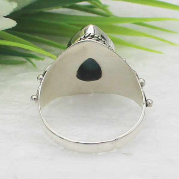 925 Sterling Silver Larimar Ring Handmade Jewelry Gemstone Birthstone Ring