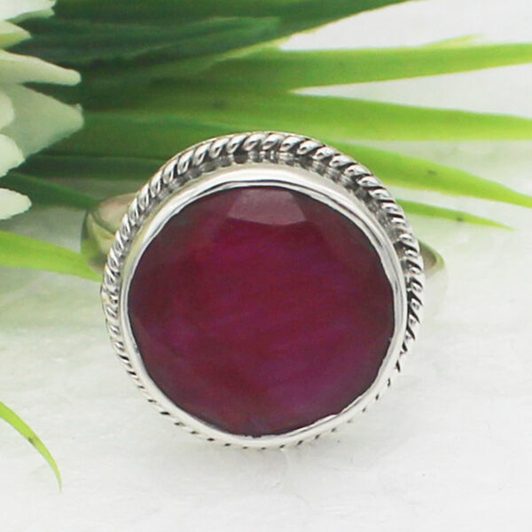 925 Sterling Silver Ruby Ring Handmade Jewelry Gemstone Birthstone Ring