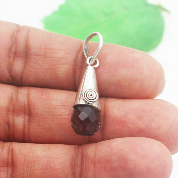 925 Sterling Silver Purple Amethyst Necklace Handmade Jewelry Gemstone Birthstone Pendant hand picture