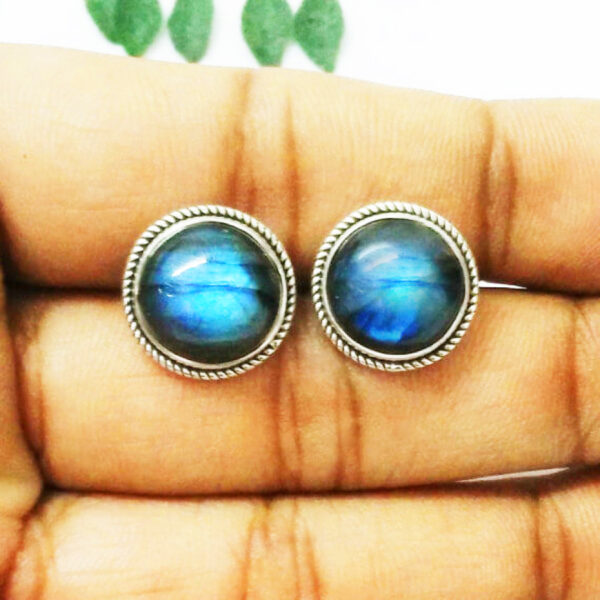 925 Sterling Silver Labradorite Earrings Handmade Jewelry Gemstone Birthstone Earrings