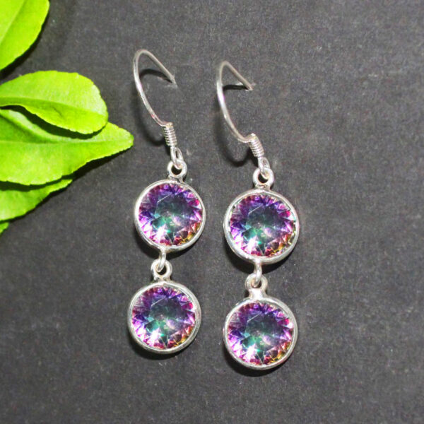 925 Sterling Silver Mystic Topaz Earrings Handmade Jewelry Gemstone Birthstone Earrings