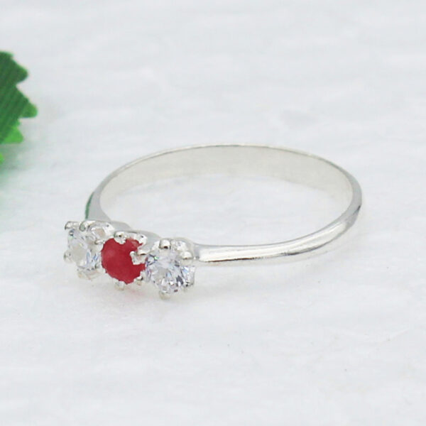 925 Sterling Silver Ruby Ring Handmade Jewelry Gemstone Birthstone Ring side picture