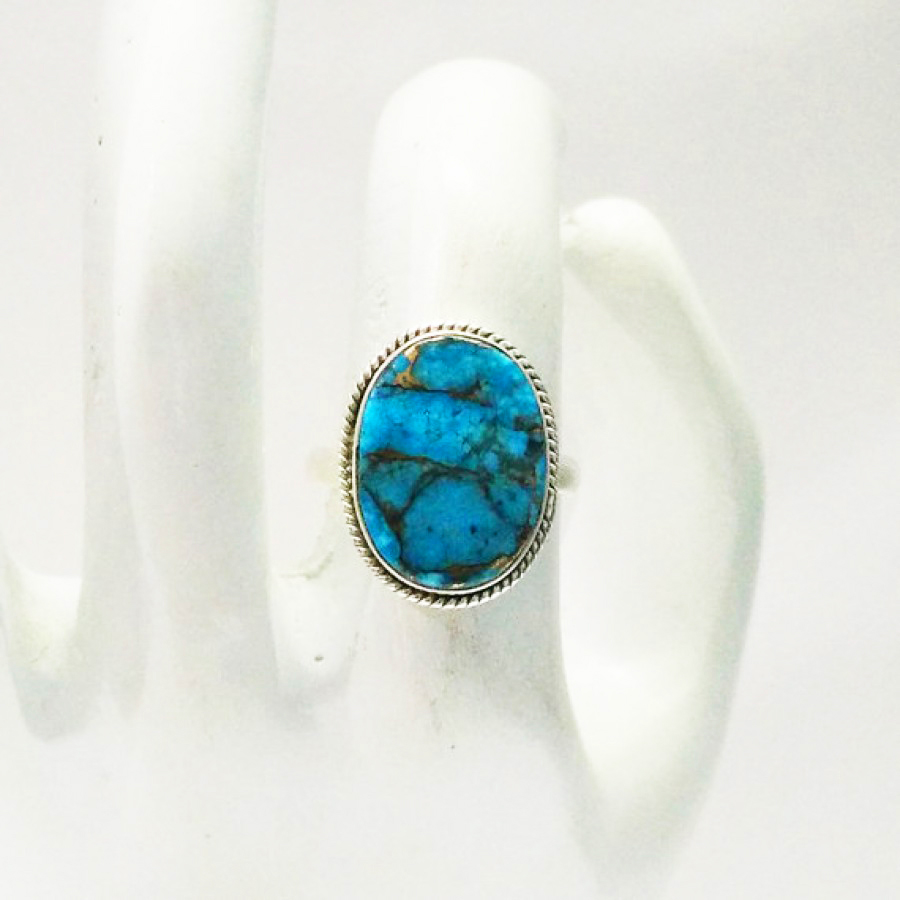 Turquoise Ring (TRQ-RDR-2511.) | Rananjay Exports