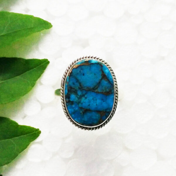 925 Sterling Silver Turquoise Ring, Handmade Jewelry, Gemstone Birthstone Ring, Gift For Women