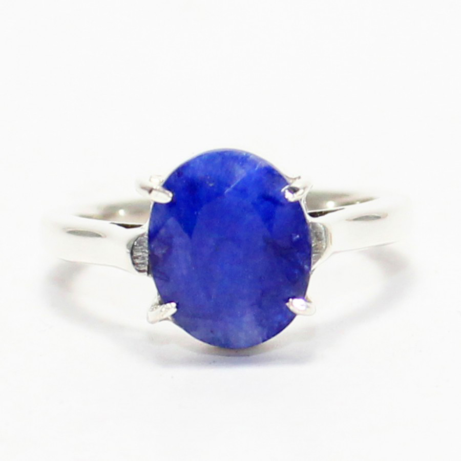 925 Sterling Silver Natural Blue Sapphire Ring, Handmade Jewelry, Gemstone Birthstone Ring, Gift For Women
