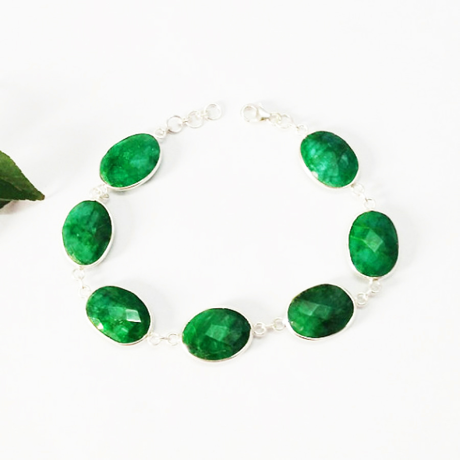 Emerald Adjustable Bracelet by Camellia Design