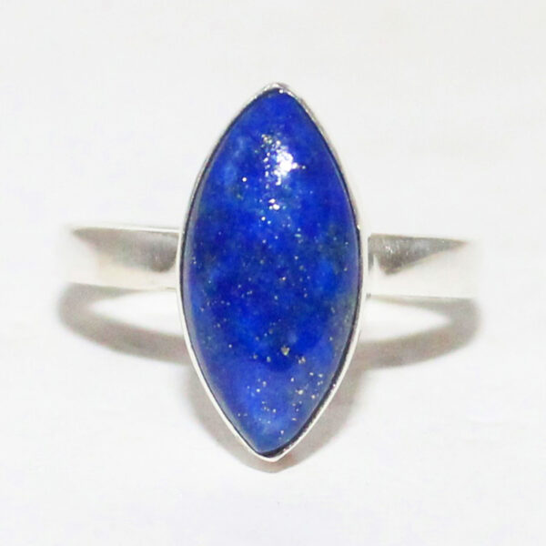 925 Sterling Silver Lapis Ring Handmade Jewelry Gemstone Birthstone Ring front picture