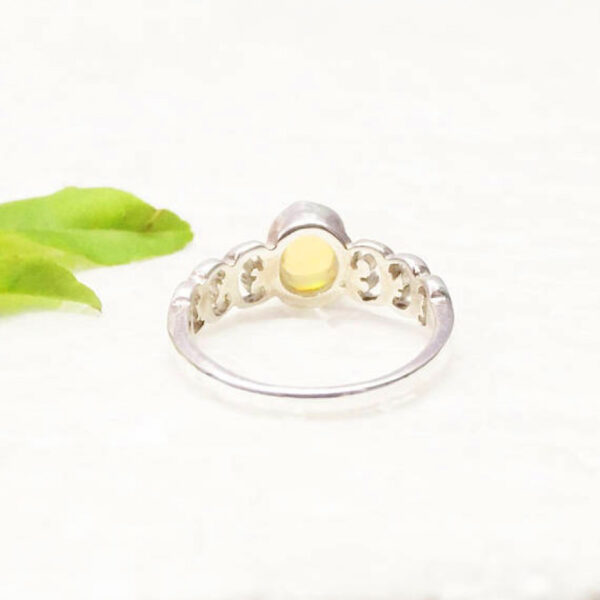 925 Sterling Silver Ethiopian Opal Ring Handmade Jewelry Gemstone Birthstone Ring back picture