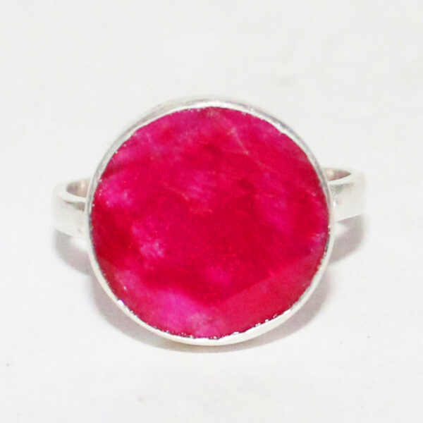 925 Sterling Silver Ruby Ring Handmade Jewelry Gemstone Birthstone Ring front picture