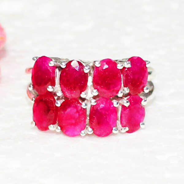 925 Sterling Silver Ruby Ring Handmade Jewelry Gemstone Birthstone Ring front picture