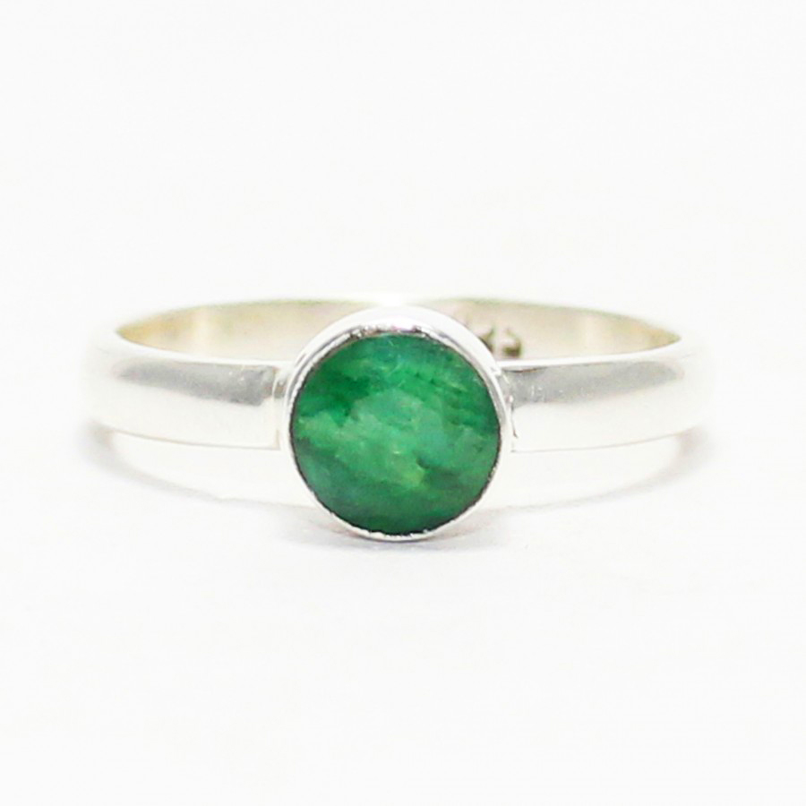 925 Sterling Silver Natural Emerald Ring, Handmade Jewelry, Gemstone Birthstone Ring, Gift For Her