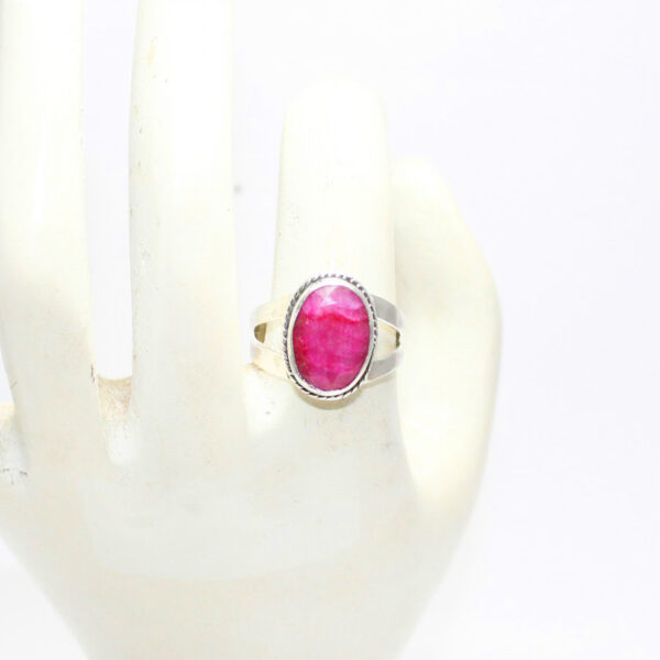 925 Sterling Silver Ruby Ring Handmade Jewelry Gemstone Birthstone Ring hand picture