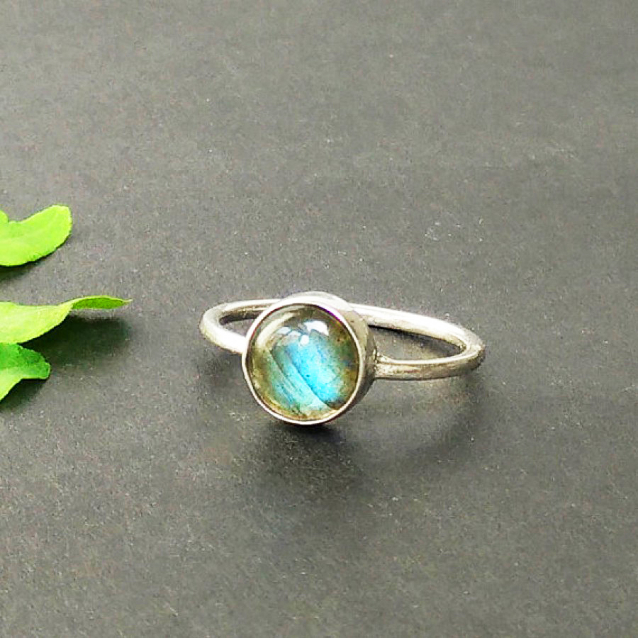 925 Sterling Silver Labradorite Ring, Handmade Jewelry, Gemstone Birthstone Ring, Gift For Her
