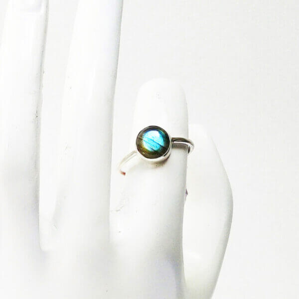 925 Sterling Silver Labradorite Ring Handmade Jewelry Gemstone Birthstone Ring hand picture