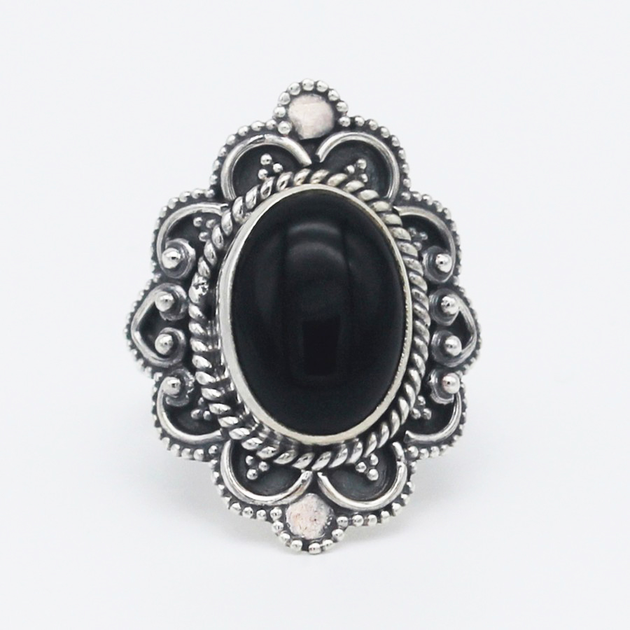 925 Sterling Silver Black Onyx Ring, Handmade Jewelry, Gemstone Birthstone Jewelry, Gift For Women