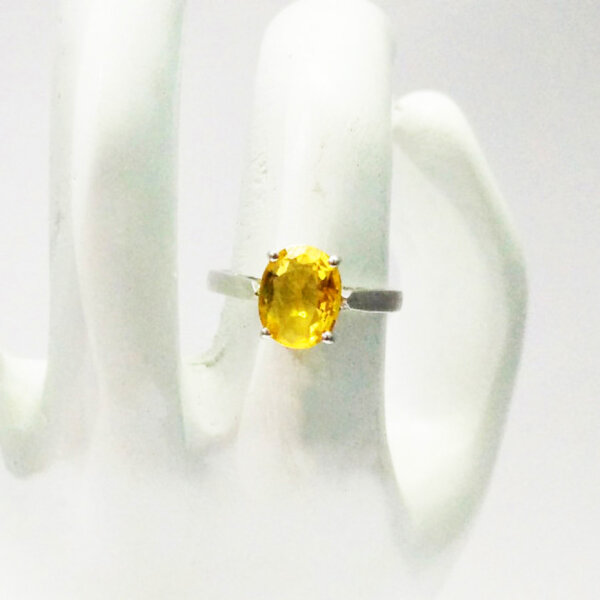 925 Sterling Silver Citrine Ring Handmade Jewelry Gemstone Birthstone Ring hand picture