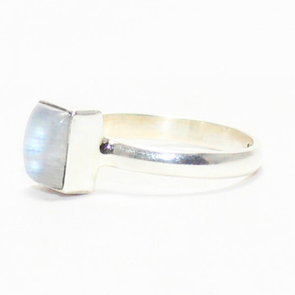 925 Sterling Silver Rainbow Moonstone Ring Handmade Jewelry Gemstone Birthstone Ring side picture